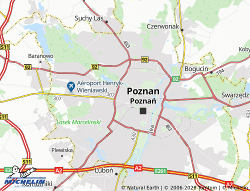 Kaart MICHELIN Jeżyce - ViaMichelin