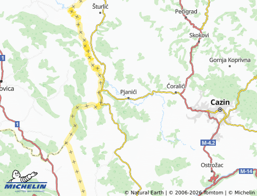 Mappa MICHELIN Pjanići - ViaMichelin