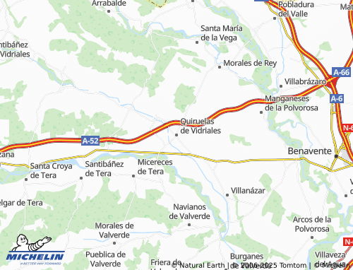 MICHELIN Quiruelas de Vidriales map - ViaMichelin