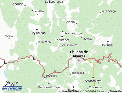 MICHELIN Ahuihuiyuco map - ViaMichelin