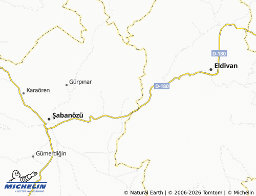 Mapa MICHELIN Çapar - ViaMichelin