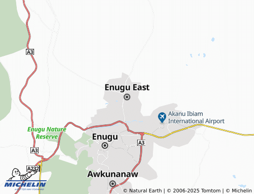 MICHELIN Enugu East map - ViaMichelin