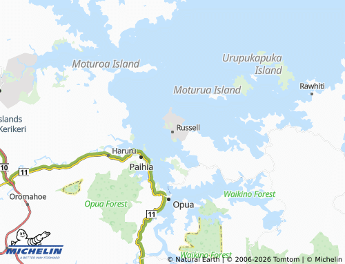 Mapa MICHELIN Russell - ViaMichelin