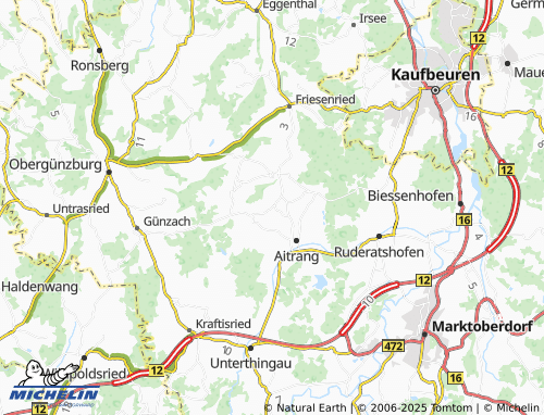 MICHELIN Münzenried map - ViaMichelin