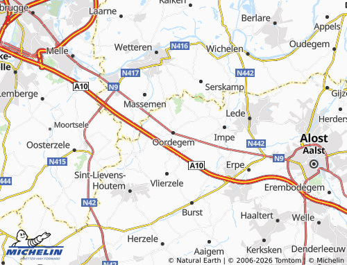 Mapa MICHELIN Oordegem - ViaMichelin