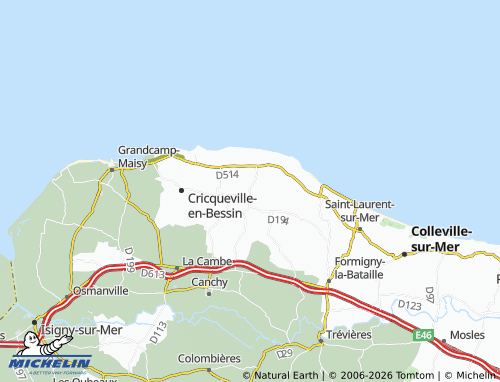 MICHELIN Englesqueville-la-Percée map - ViaMichelin