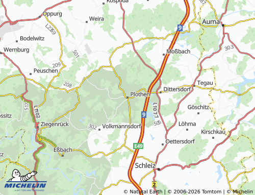 MICHELIN Plothen map - ViaMichelin