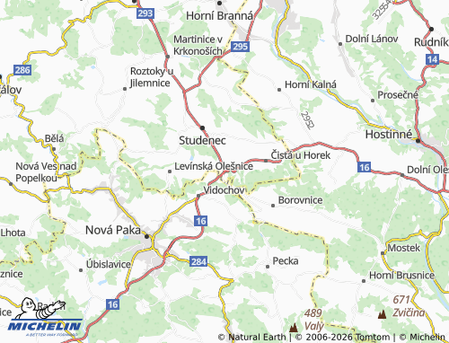 Mapa MICHELIN Horka u Staré Paky - ViaMichelin