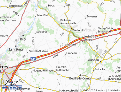MICHELIN Champseru map - ViaMichelin