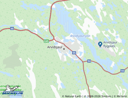 Carte MICHELIN Arvidsjaur - ViaMichelin