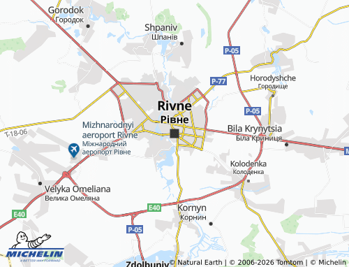 MICHELIN Rivne map - ViaMichelin