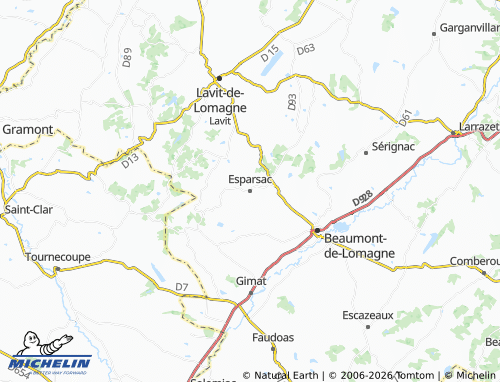 Mappa MICHELIN Esparsac - ViaMichelin
