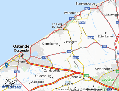 MICHELIN Klemskerke map - ViaMichelin