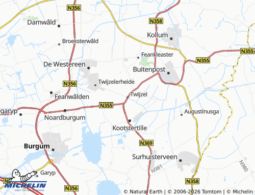 MICHELIN Twijzel map - ViaMichelin
