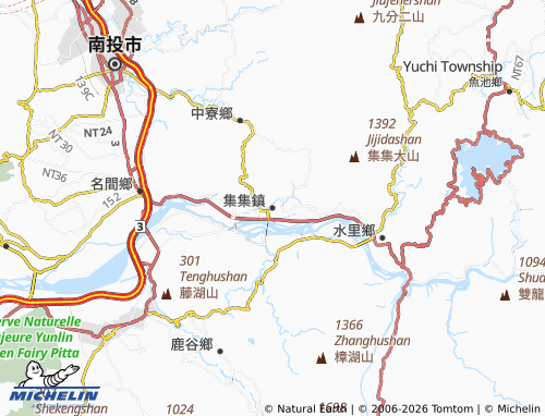 MICHELIN Jiji Township map - ViaMichelin
