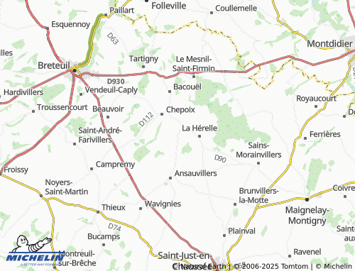 MICHELIN-Landkarte Mory-Montcrux - ViaMichelin