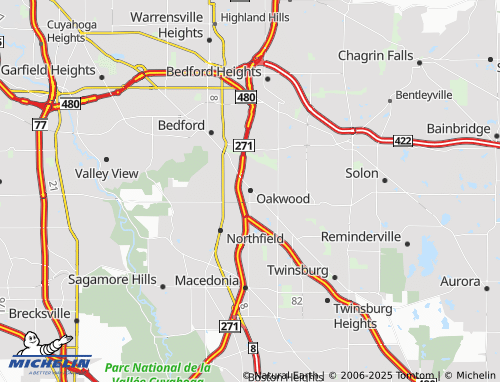 MICHELIN Oakwood map - ViaMichelin