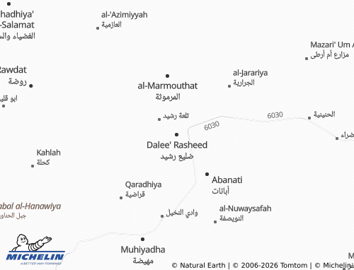 MICHELIN-Landkarte Dalee' Rasheed - ViaMichelin