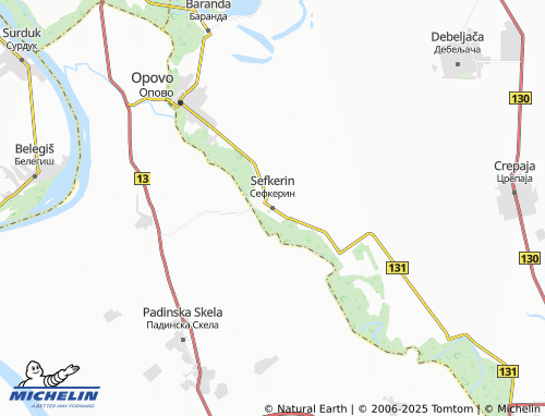 MICHELIN Sefkerin map - ViaMichelin