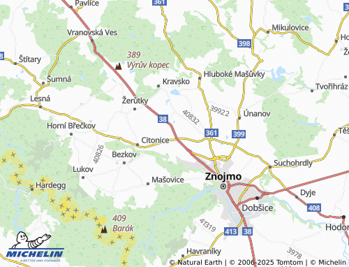 MICHELIN Kasárna map - ViaMichelin