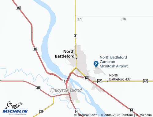 MICHELIN North Battleford map - ViaMichelin
