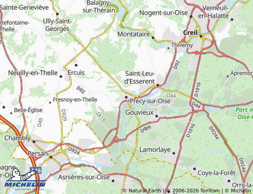 Mapa MICHELIN Précy-sur-Oise - ViaMichelin