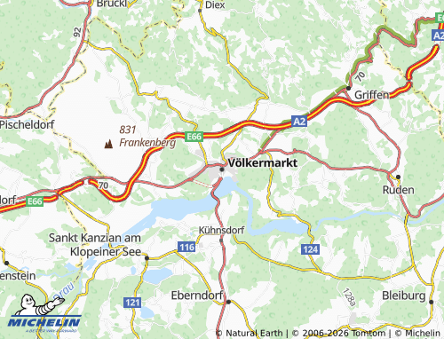 Mapa MICHELIN Volkermarkt - ViaMichelin