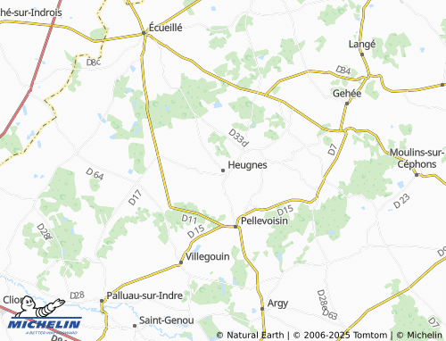 MICHELIN Heugnes map - ViaMichelin