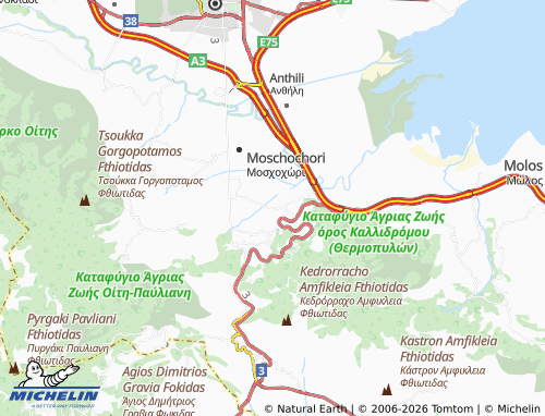 Carte MICHELIN Ano Damasta - ViaMichelin