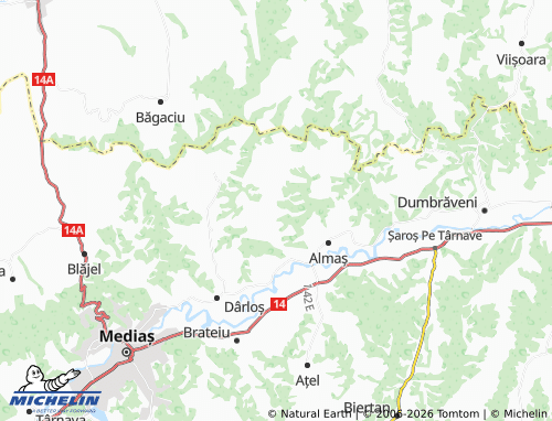MICHELIN Șmig map - ViaMichelin