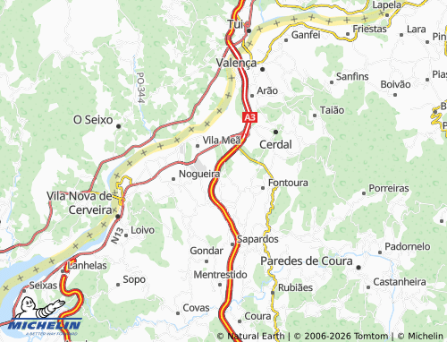 MICHELIN Arraial map - ViaMichelin