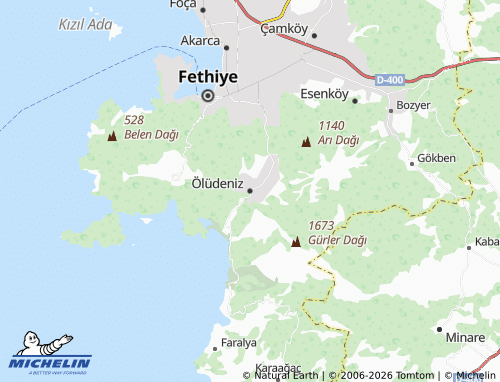 MICHELIN Ölüdeniz map - ViaMichelin