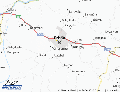 MICHELIN Mimarsinan map - ViaMichelin