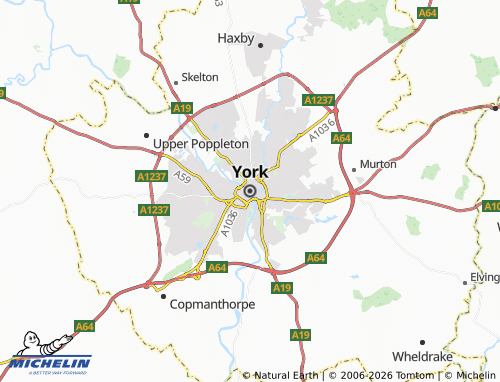Carte MICHELIN York - ViaMichelin