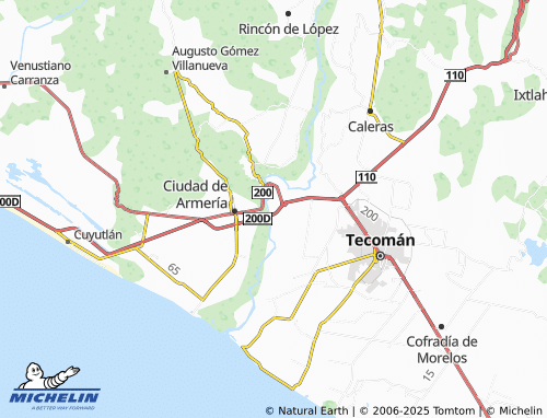 Kaart MICHELIN Nuevo C de P Ruiz Cortines, Santa Rosa - ViaMichelin