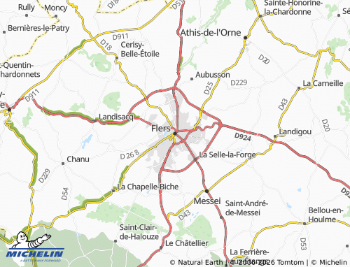 MICHELIN Flers map - ViaMichelin