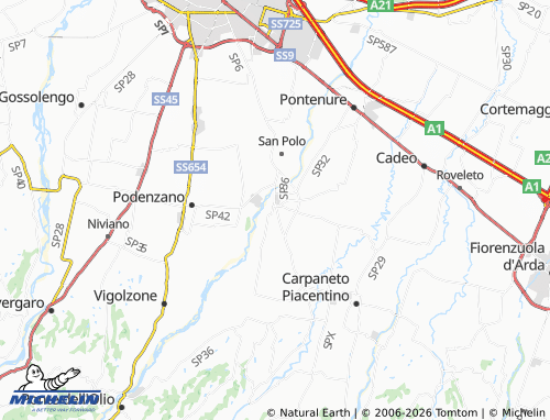 MICHELIN-Landkarte San Giorgio Piacentino - ViaMichelin