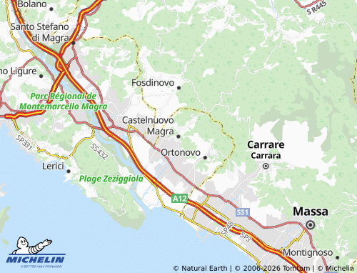 Mappa MICHELIN Castelnuovo Magra - ViaMichelin