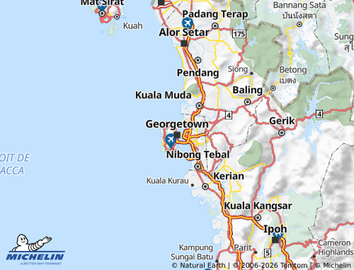 MICHELIN Pinang map - ViaMichelin