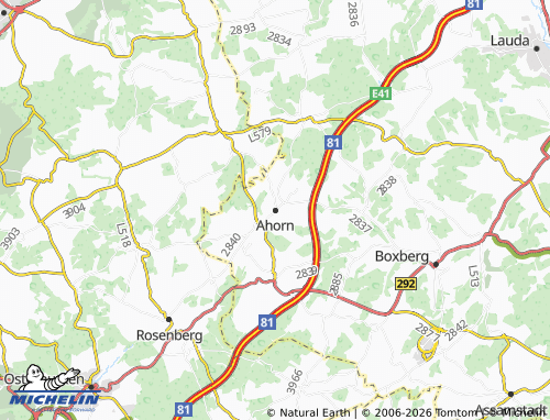 MICHELIN Ahorn map - ViaMichelin