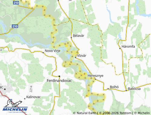Mapa MICHELIN Vízvár - ViaMichelin