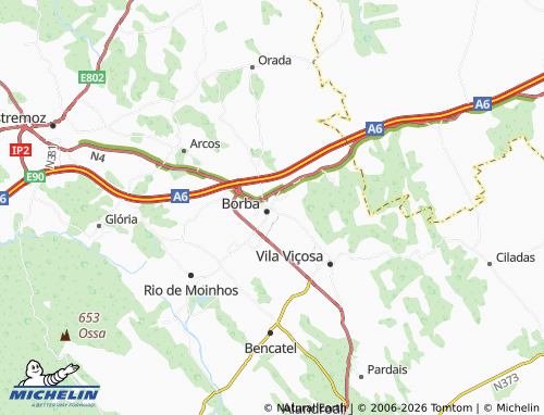 Mapa MICHELIN Borba-Matriz - ViaMichelin