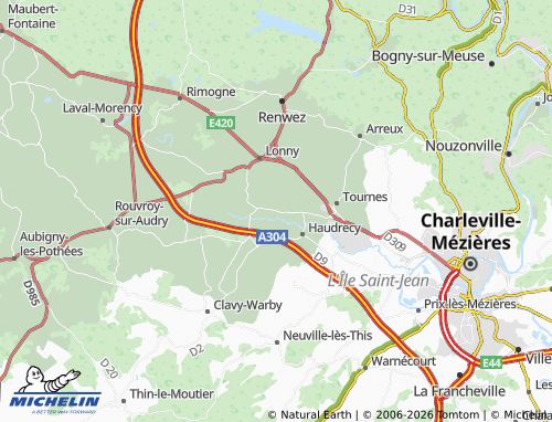 Kaart MICHELIN Ham-les-Moines - ViaMichelin