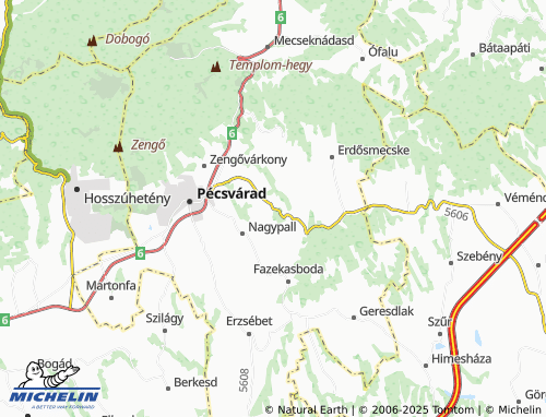 MICHELIN-Landkarte Lovászhetény - ViaMichelin