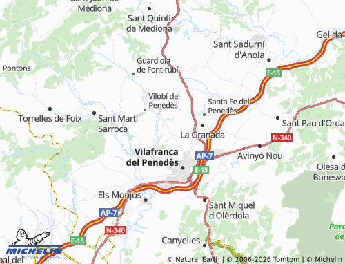 Carte MICHELIN Les Cabanyes - ViaMichelin