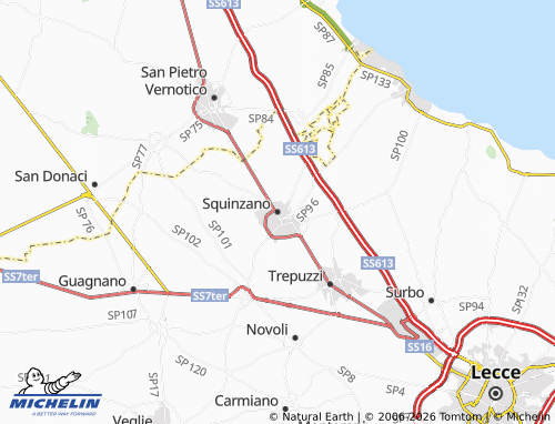 Mappa MICHELIN Squinzano - ViaMichelin