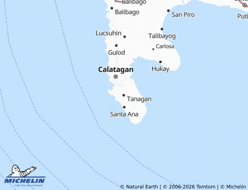 MICHELIN Tanagan map - ViaMichelin