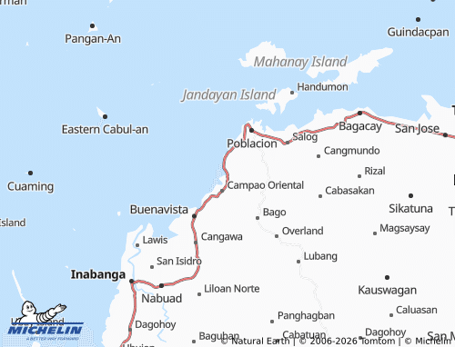 MICHELIN Campao Occidental map - ViaMichelin
