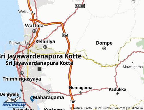 Mapa MICHELIN Kaduwela - ViaMichelin