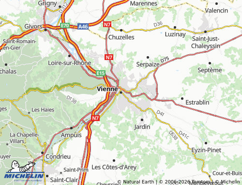 Carte MICHELIN Vienne - ViaMichelin